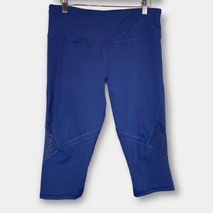 Victoria's Secret Sport Knockout Crop Navy Blue Mesh Panels Size Large